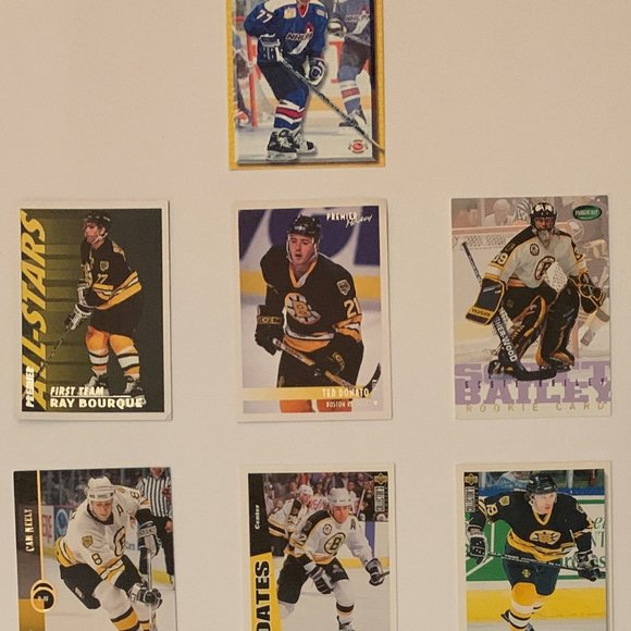 Boston Bruins Vintage NHL Hockey Cards - Lot of 15 w/ Bourque, Neely, Oates - Picture 2 of 7